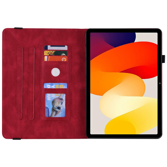 Etui do Xiaomi Redmi Pad SE 11", Motyle, czerwone