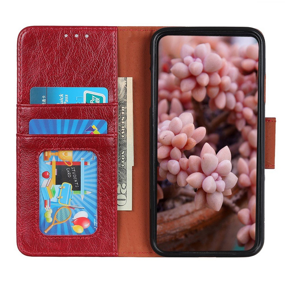 Skórzane Etui Wallet do Xiaomi Redmi 8 - Red