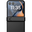 Etui do Motorola Razr 60 Ultra, PC Case, ze szkłem i podstawką, czarne
