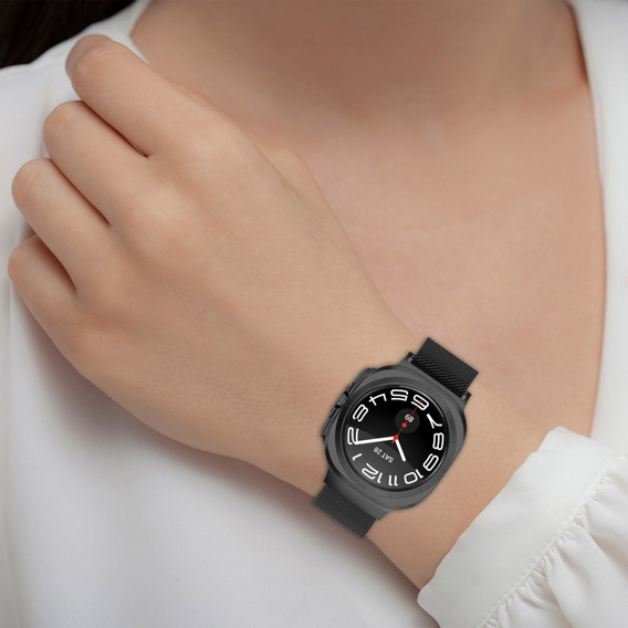 Pasek Bransoleta Milanese do Samsung Galaxy Watch Ultra 47mm (2025 / 2024), Czarna
