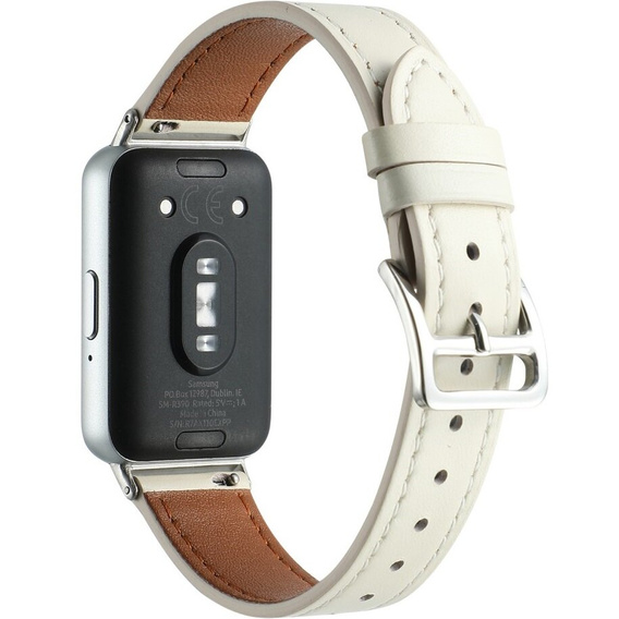 Pasek Skórzany do Samsung Galaxy Fit 3, Beżowy