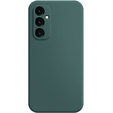 Etui do Samsung Galaxy A15, Silicone Lite, ciemnozielone + szkło 9H