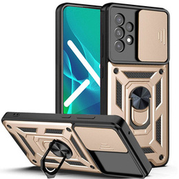 Etui pancerne do Samsung Galaxy A53 5G, CamShield Slide, złote