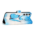 Etui z klapką do Samsung Galaxy A05s, Wallet, Butterflies niebieskie