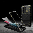 Etui pancerne do Samsung Galaxy S24 Ultra, Military Kickstand, zielone camouflage