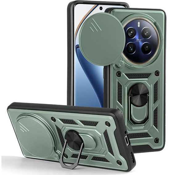 Etui pancerne do Realme 12 Pro 5G / 12 Pro+ 5G, CamShield Slide, zielone