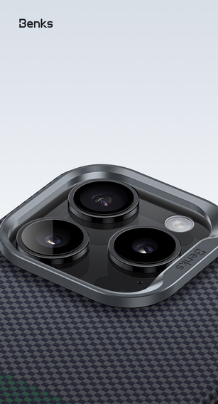 Etui BENKS Kevlar do iPhone 16 Pro, Magnetic Armor Pro Aurora 600D CC65, do MagSafe, zielone