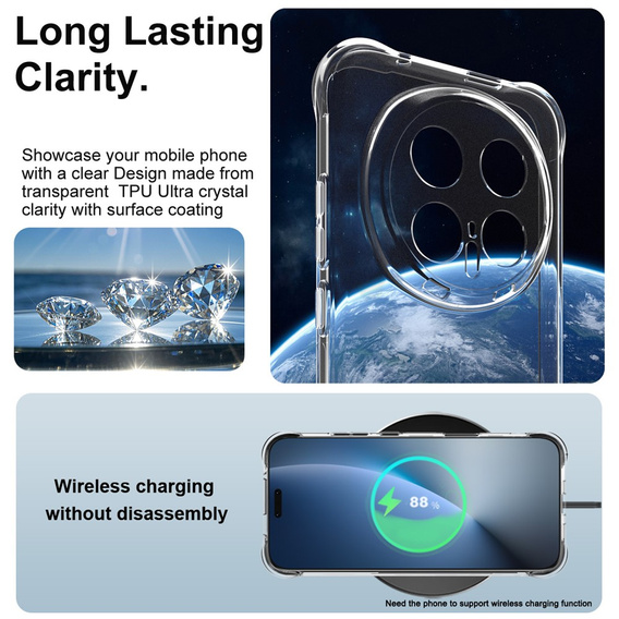 Etui IMAK do Honor Magic 8 Pro, Dropproof, przezroczyste