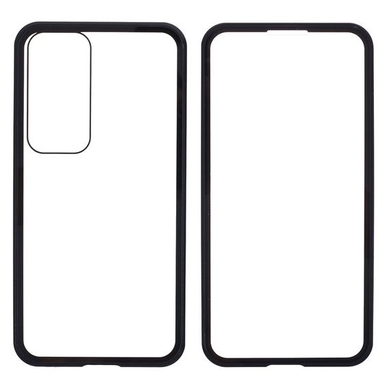 Etui do Samsung Galaxy S25+ Plus, Magnetic Dual Glass, czarne