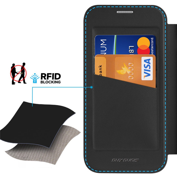 Etui z klapką Dux Ducis do iPhone 17, Skin X Pro, do MagSafe, czarne