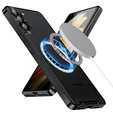 Etui z ochroną aparatu do Samsung Galaxy S21 FE 5G, CamShield MagSafe, przezroczyste / czarne