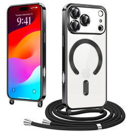 Etui do iPhone 17 Pro Max, Electro MagSafe, czarne + Smycz