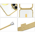 Etui do iPhone 17, Electro MagSafe, złote + Smycz