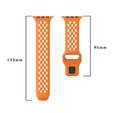Pasek Silikonowy do Apple Watch 1/2/3/4/5/6/7/8/9/10/11/SE Ultra 1/2/3 42/44/45/46/49mm, Pomarańczowy
