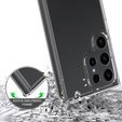 Zestaw Etui do Galaxy S24 Ultra, Fusion Hybrid, przezroczyste + 2x Szkło na ekran z ramką do montażu