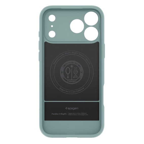 Etui Spigen do iPhone 17 Pro Max, Parallax Mag, do MagSafe, zielone