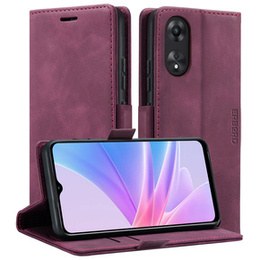 Etui do Oppo A78 5G, ERBORD Vintage portfel z klapką, czerwone