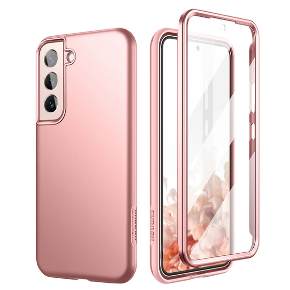 Etui do Samsung Galaxy S22+ Plus, Suritch Full Body, różowe rose gold