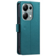 Etui z klapką do Xiaomi Redmi Note 13 Pro 4G / Xiaomi Redmi Note 14S / Xiaomi Poco M6 Pro 4G, Rhombus Crossbody Leather, ciemnozielone