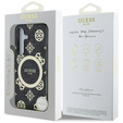 Etui GUESS do Samsung Galaxy S25, Magnetic IML Peony, czarne