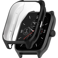 2w1 Etui silikonowe z osłoną na ekran do Amazfit GTS 4, Czarne