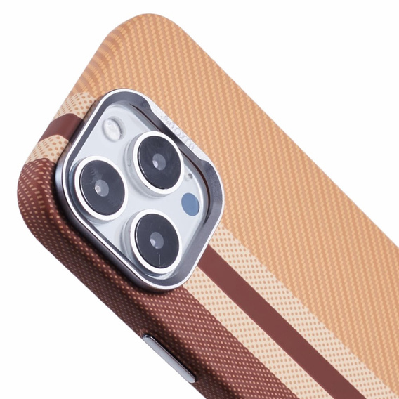 Etui do iPhone 16 Pro Max, Carbon Fiber MagSafe, żółte
