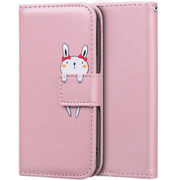Etui Wallet do Samsung Galaxy A22 5G, Bunny, Pink