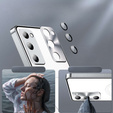 Etui z ochroną aparatu do Samsung Galaxy S20 FE, CamShield MagSafe, przezroczyste / srebrne