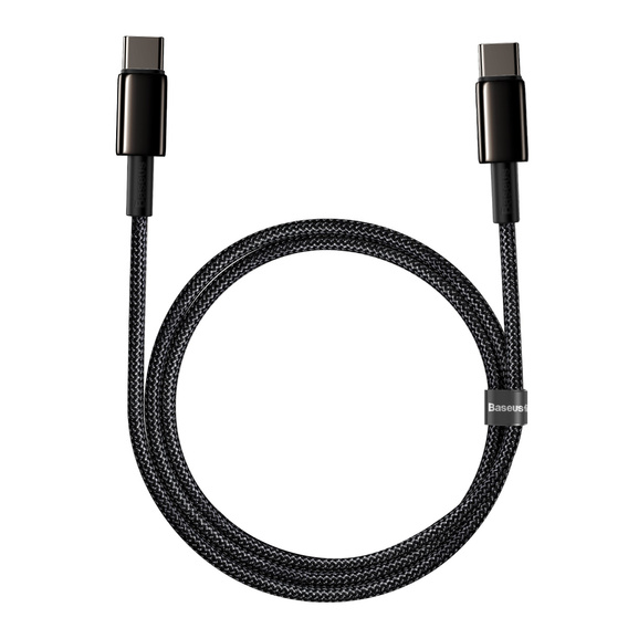 Baseus kabel Tungsten USB‑C→USB‑C 1 m 100 W - Czarny