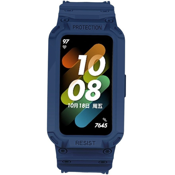 Pasek z Etui do Huawei Band 6 / Huawei Band 7, Niebieski
