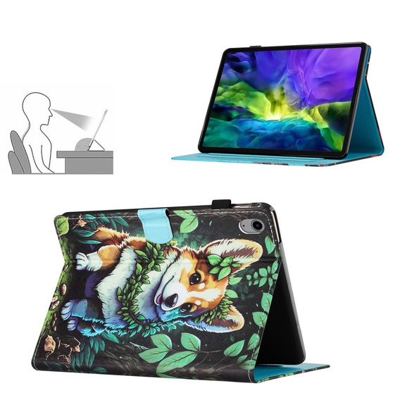 Etui do iPad 10.9" 2022 (10 gen.) / iPad 11" 2025 A16 (11 gen.), z klapką, corgi dog