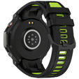 Pasek Silikonowy do Amazfit T-Rex 3, Czarny / Zielony