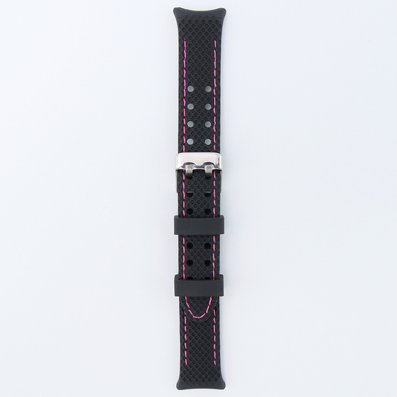 Pasek Silikonowy do Xiaomi Smart Band 10 / 9 / 8, Czarny / Różowy