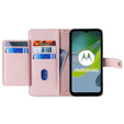 Etui z klapką do Motorola Moto G54 5G, Wallet Zipper Pocket, różowe