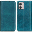 Etui z klapką do Motorola Moto G53 / G23 / G13, Split Leather, zielone