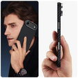 Etui BENKS Kevlar Armor PRO do iPhone Air, Carbon Fiber 600D A068, do MagSafe, aktywny przycisk – czarne
