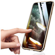 Etui do iPhone 12, Magnetic Dual Glass, złote