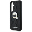 Etui Karl Lagerfeld do Samsung Galaxy S25, Leather Monogram Ikonik, czarne