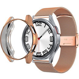 Bransoleta + Etui do Samsung Galaxy Watch 6 Classic 47mm, Różowe złoto