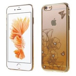 Etui do iPhone 6s / iPhone 6, Yellow / Flower&Butterfly