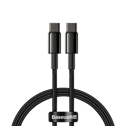 Baseus kabel Tungsten USB‑C→USB‑C 1 m 100 W - Czarny