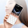 Etui ze szkłem do Samsung Galaxy Z Flip7 5G – białe