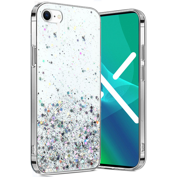 Etui do iPhone 7/8/SE 2020/SE 2022, Glittery, przezroczyste