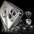 Etui do iPhone 15 Pro, Privacy Dual Glass, do MagSafe, srebrne