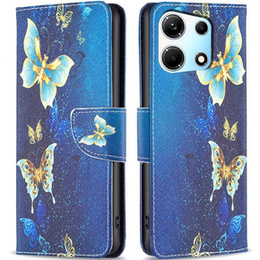 Etui z klapką do Infinix Zero 30 5G, Wallet, Butterflies niebieskie