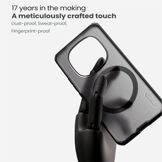 Etui Nillkin Frosted Shield Pro MagSafe do Xiaomi Redmi Note 15 Pro 5G – przezroczyste / czarne