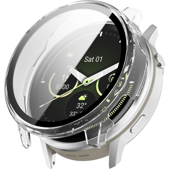 2w1 Etui + Szkło Hartowane do Garmin Venu 4 45mm, przezroczyste