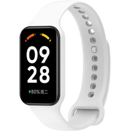 Pasek Silikonowy do Xiaomi Redmi Smart Band 2 / Xiaomi Smart Mi Band 8 Active, Biały