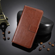Etui z klapką do Realme GT 7 / 7T, Crazy Horse Wallet, brązowe