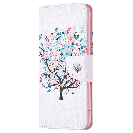 Etui z klapką do Oppo A38 4G / Oppo A18 4G, Wallet, Colorful Tree białe